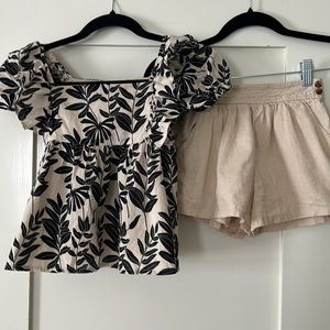 Janie and Jack Tropical Vacation Flutter top and shorts